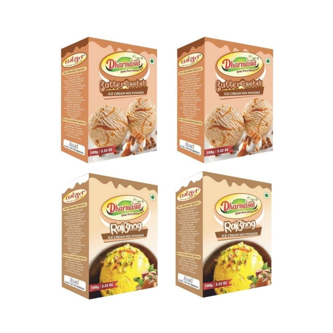 2 Butterscotch + 2 Rajbhog Ice Cream Mix Powder | Combo of 4 | 400gm-image-20