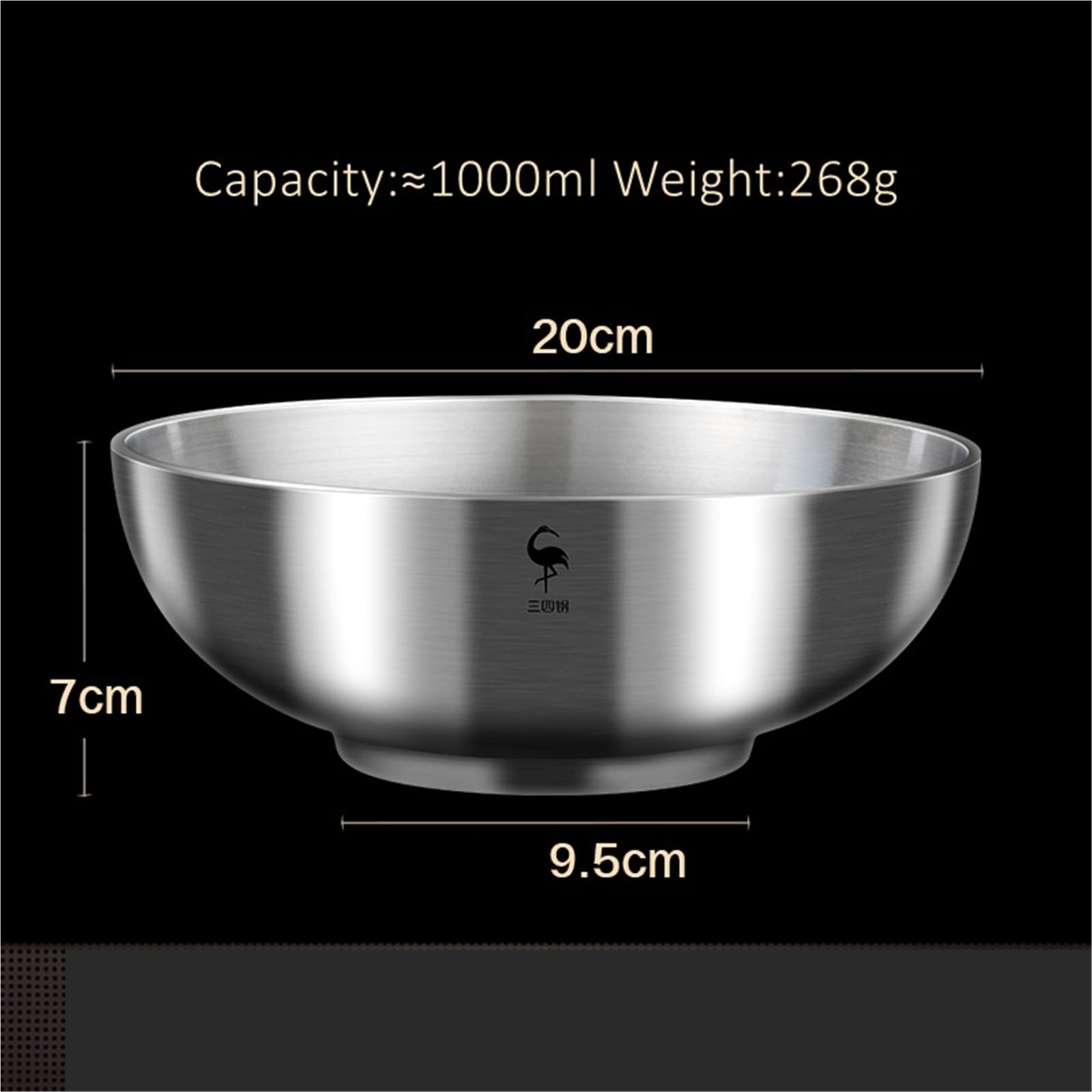 Cuenco for mezclar de acero inoxidable 1000 ml | Plata: preparación de comidas en la cocina