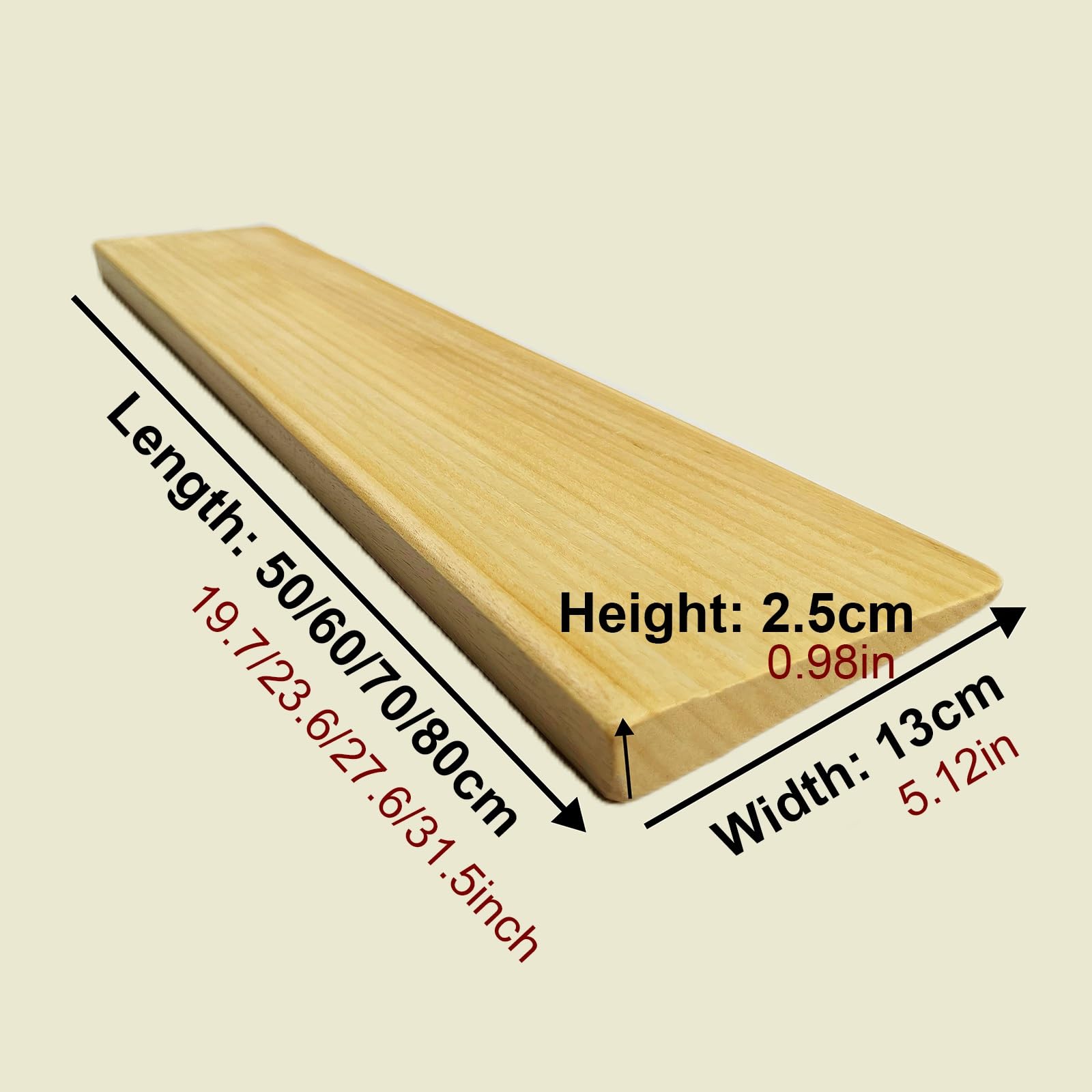 Rampas para Sillas de Ruedas Portátil Rampas de Umbral de Madera 1-5 cm de Altura Rampa de Amortiguación para Scooter Robot de Barrido, Bicicleta, Motocicleta (Size : 60x13x2.5cm)