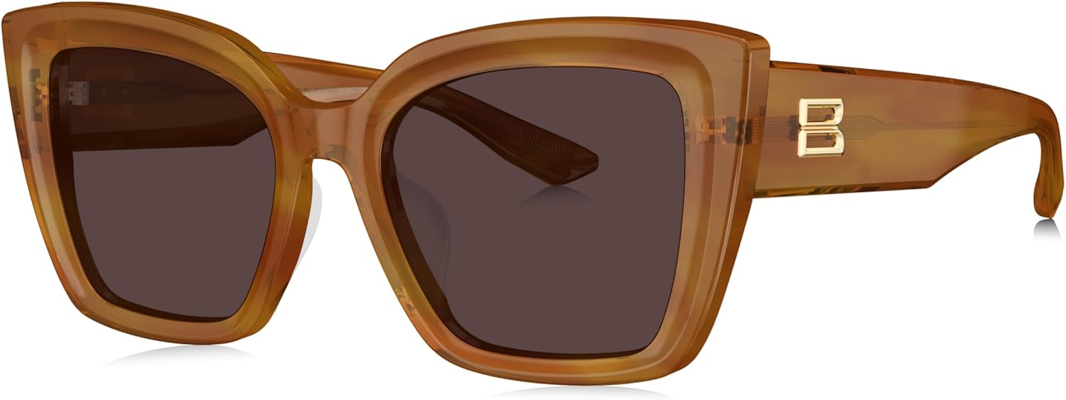 BOLON Women Oversized Square Cat Eye Stylish Sunglasses BL3211 Amalfi 53mm, Exclusive Eyewear Brand of EssilorLuxottica