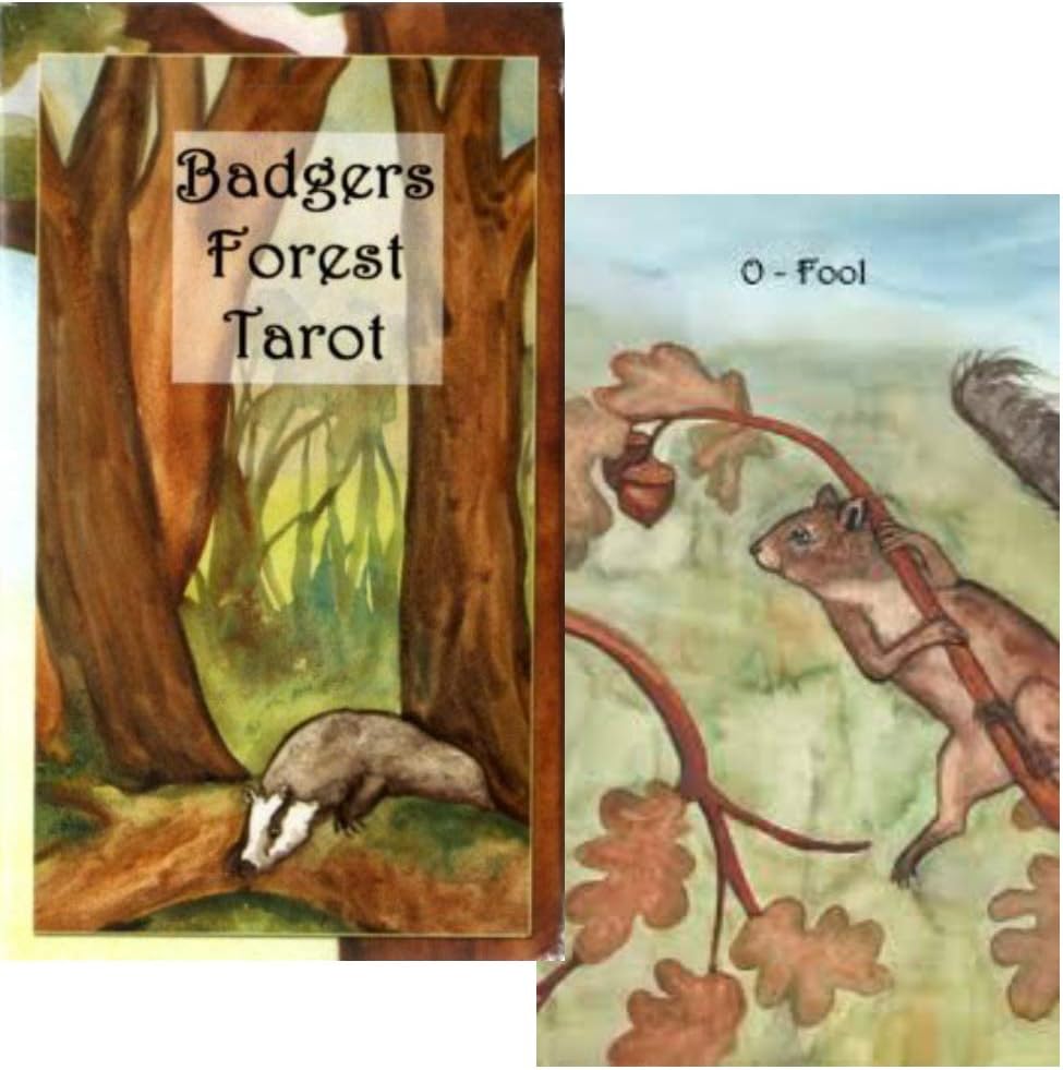 Amazon 大自然に生きる森の動物達 バッジャー フォレスト タロット 日本語解説書付き Badgers Forest Tarot カードゲーム トランプ おもちゃ