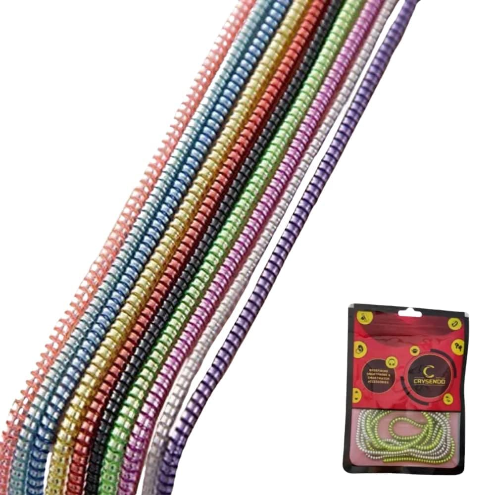 Spiral Electroplated Metallic Cable Protector | 1.5m Full-Size Cable Cord Winder | Flexible, Durable & Tangle-Free | Multi-Color (Pack of 3)