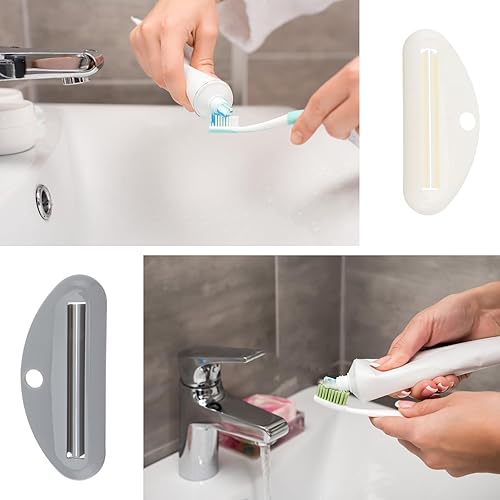 Miniatura 6 de 4 piezas de tubos exprimidor dispensador de rodillos clips para baño tubo exprimidor de rodillos de tubo exprimidor de rodillo exprimidor de rodillos