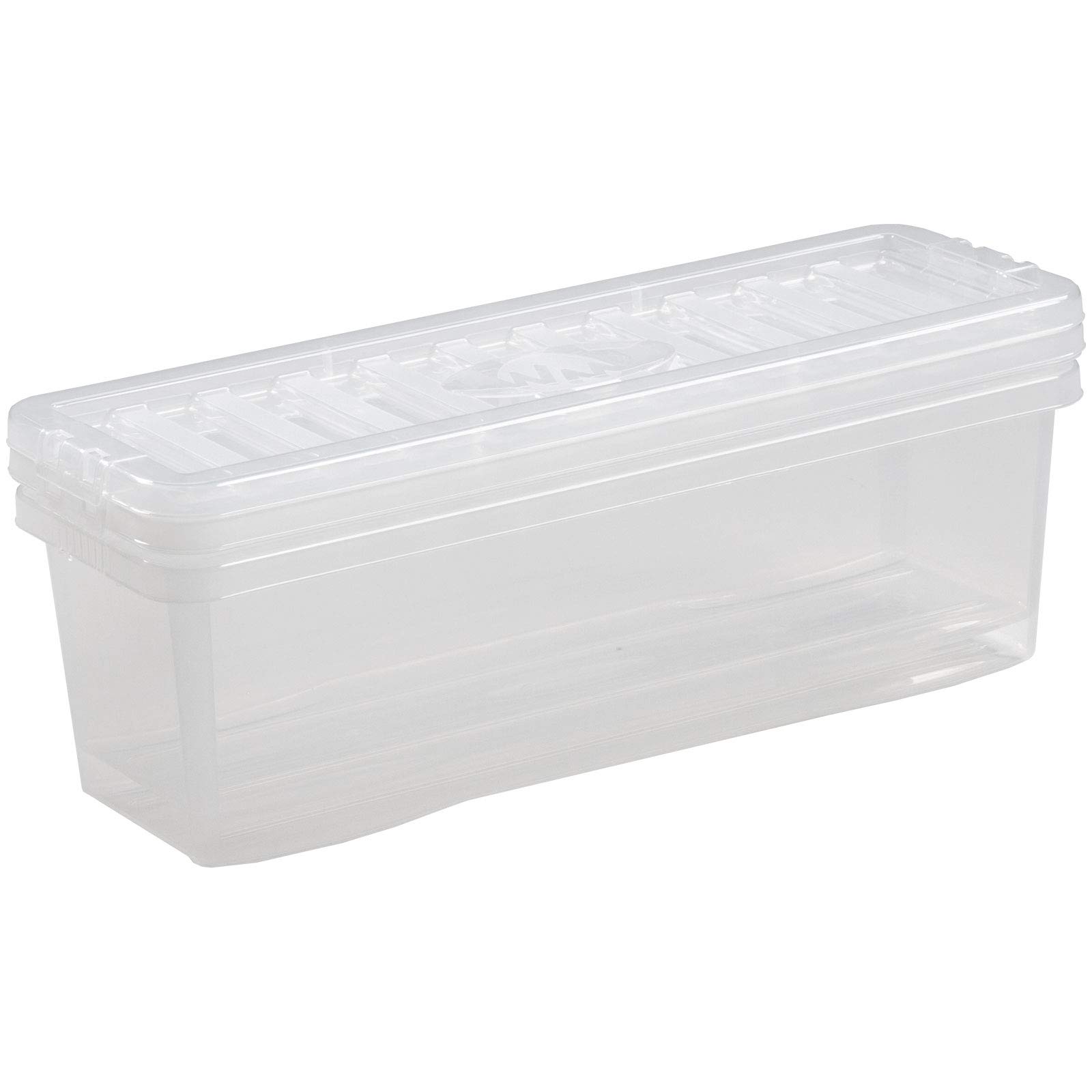 Caja almacenaje tapa 18cm alto 6 unidades 52 cada 60x20x18cm transparente