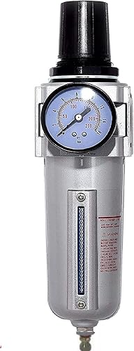Compresor combinado de regulador de presión de aire y filtro de 1/2" y calibre