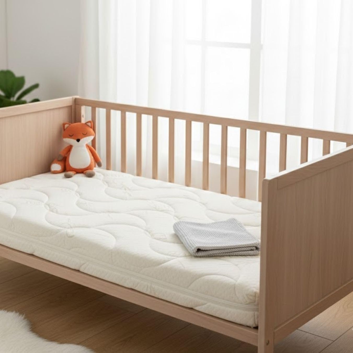 Easy Dort - Babytragetasche 40 x 90 cm – Wiege, Babywanne oder Babybett – Bezug aus Bambus | Sommer & Winter | doppelseitig Öko-Tex® | Weiß
