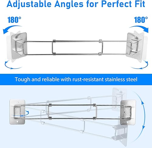 Miniatura 4 de Linkstyle 2 barras de almacenamiento de esquina para ducha de caravana, organizador de ducha ajustable de acero inoxidable para organización, 7.7 a
