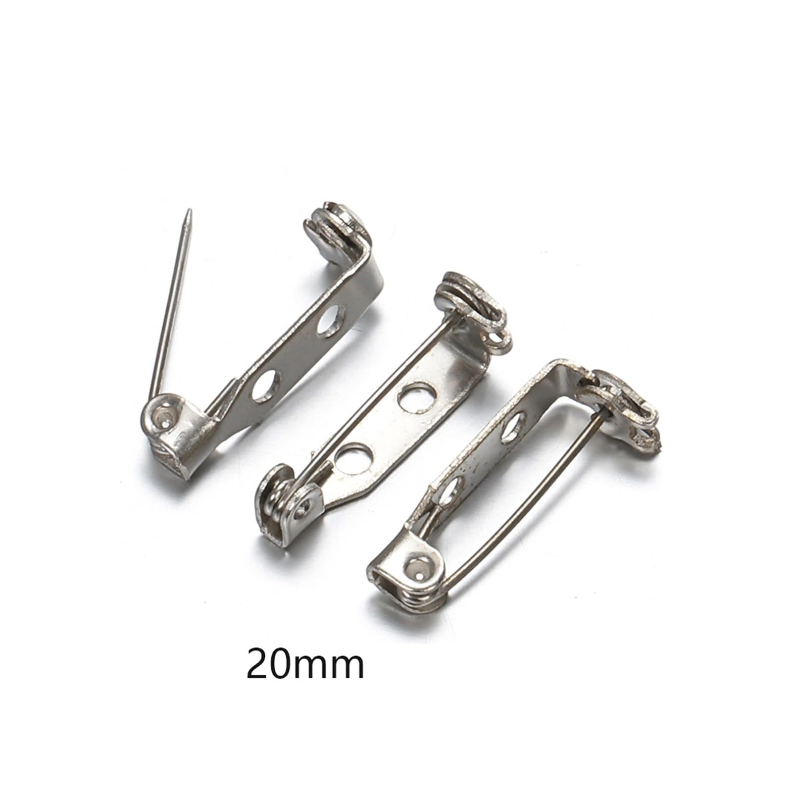 Zapięcia do broszek, 50Pcs Metal Brooch Lock Catch Holder for Jewelry Making DIY(25 mm)