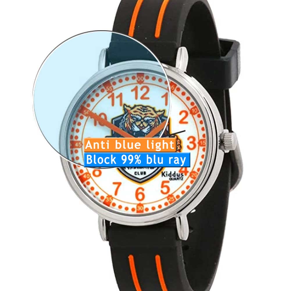 VaxsonVaxson 3-Pack Anti Blue Light Screen Protector, compatible with Kiddus learning wristwatch children kids Watch TPU Film Protectors Sticker [ Not Tempered Glass ]