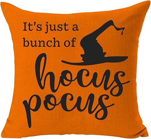 Miniatura 5 de PSDWETS Juego de 4 fundas de almohada decorativas de Halloween de 18 x 18 pulgadas, decoraciones de Halloween, fundas de almohada decorativas para