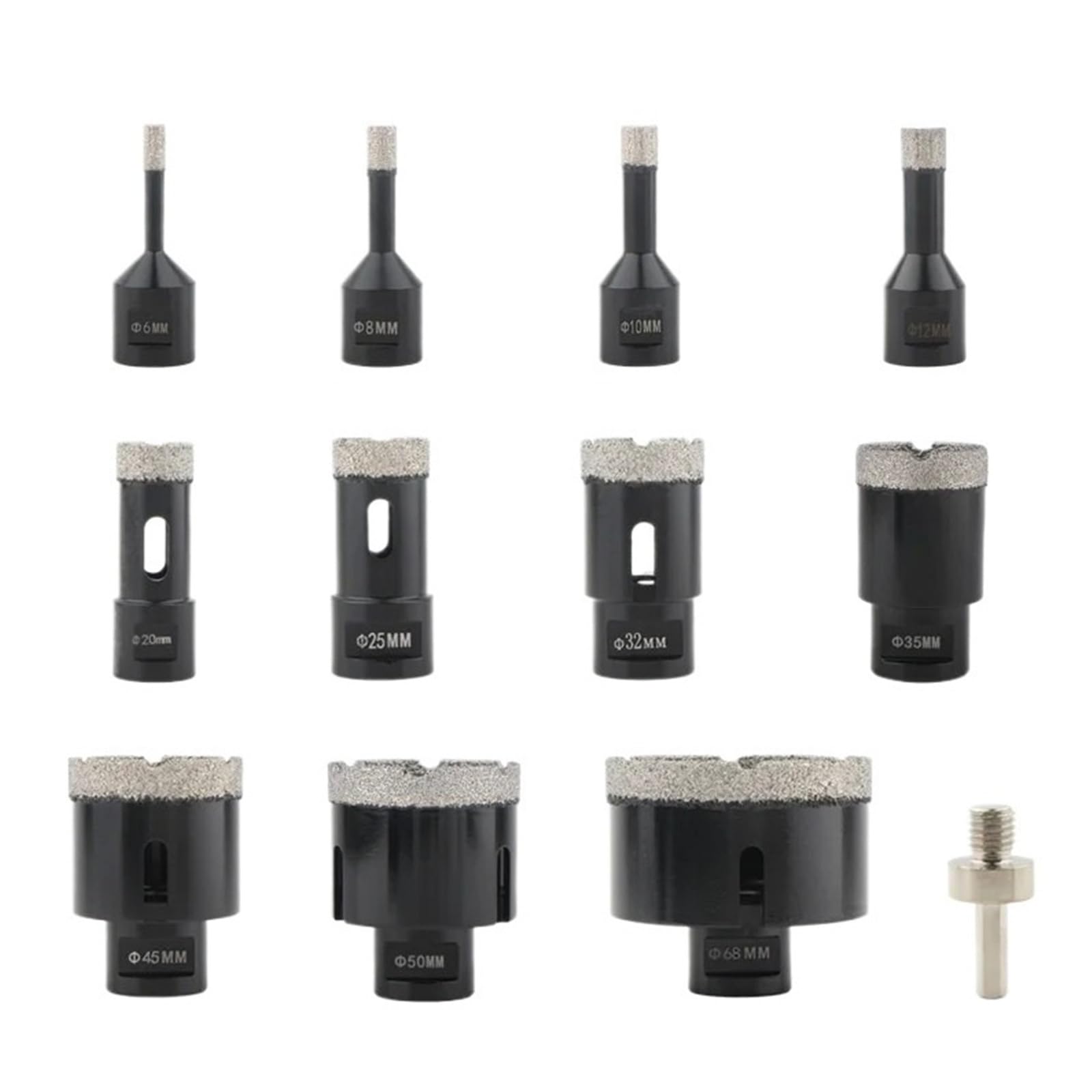 Punte Di Perforazione A Secco Diamantate Brasate Con Filo M14 Set Di Seghe A Tazza For Piastrelle Di Ceramica Strumenti Di Apertura Del Foro Di Marmo(12P Without Box)