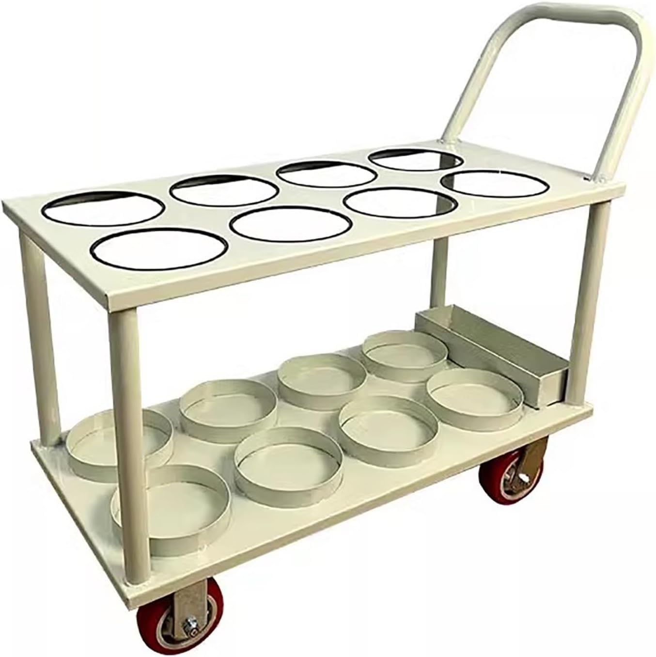 WQPMNYG Oxygen Tank Cart on Wheels for Laboratory and Hospitals, Gas Cylinder Storage Rack Trolley with High Capacity