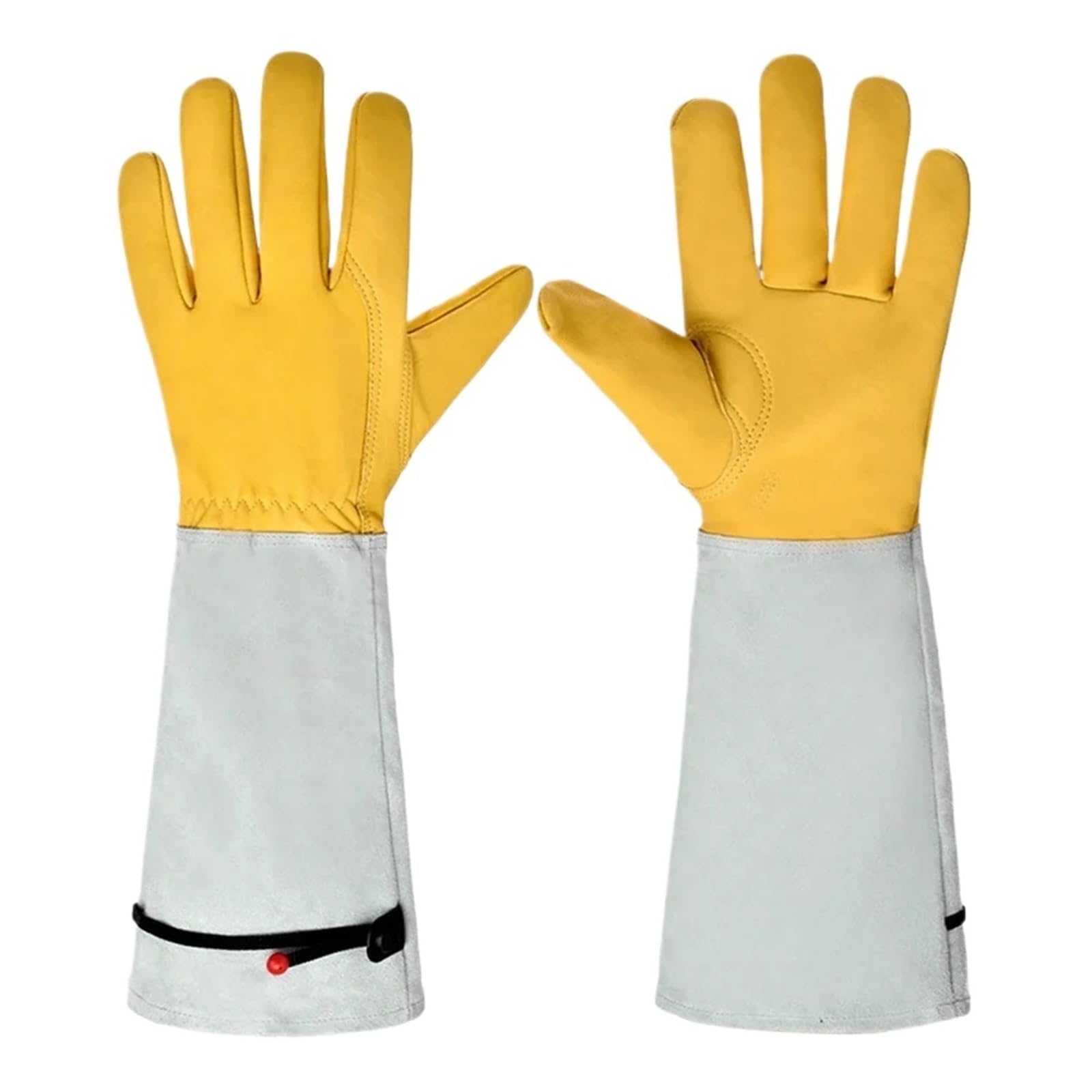 Guantes Jardineria Guantes largos de poda rosas for hombre y mujer, guantelete Floral cuero transpirable, codo protección laboral, 1 ud