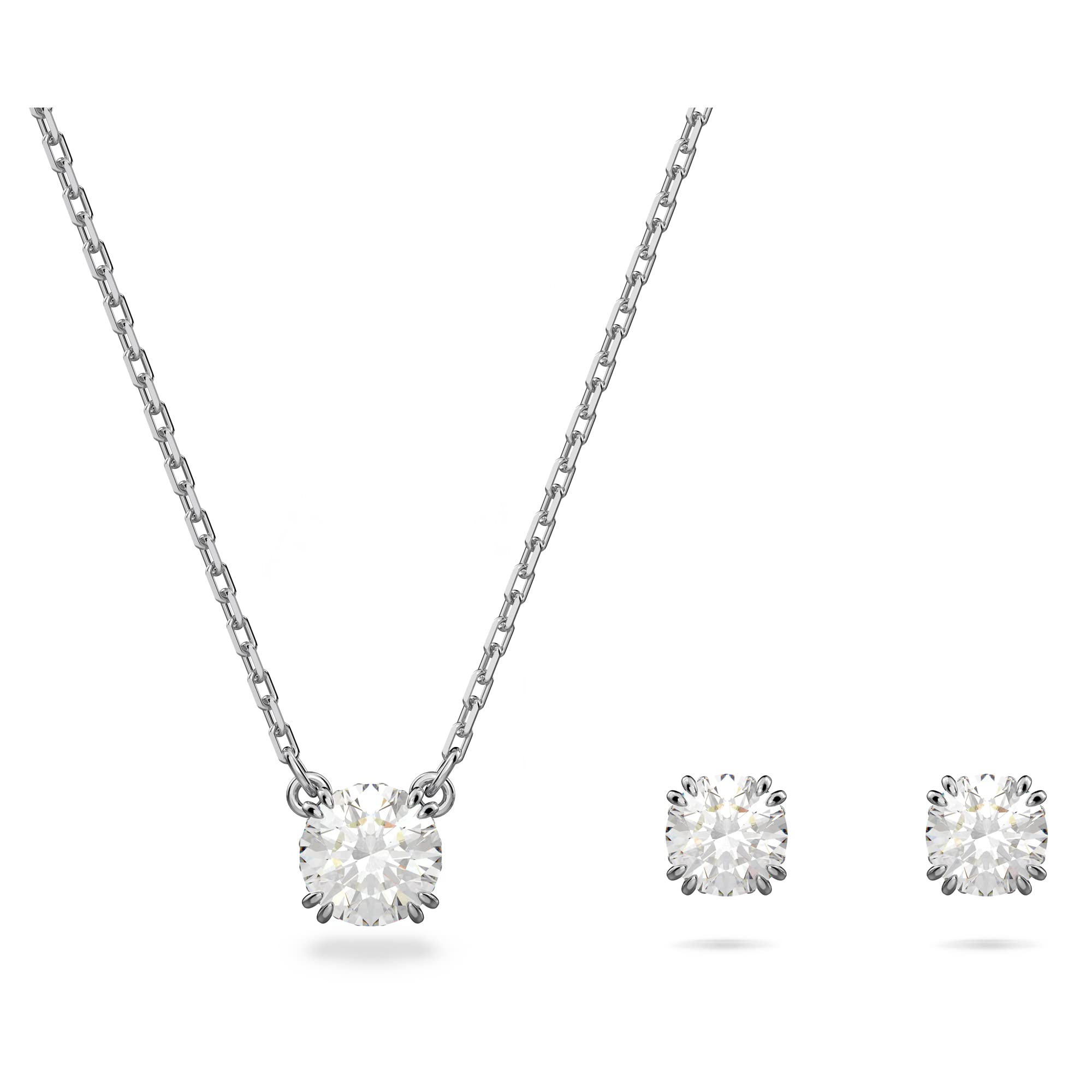 SwarovskiStilla Collection Set, White, Rhodium plated