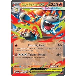 Pokemon – Mega Camerupt ex – 022/132 – ME01: Mega Evolution (MEG) – Double Rare – Single Card