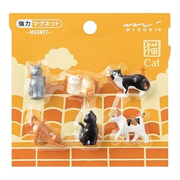 猫型マグネット 8個入り Keio Scratch Library 猫型マグネット 8個入り Keio Scratch Library