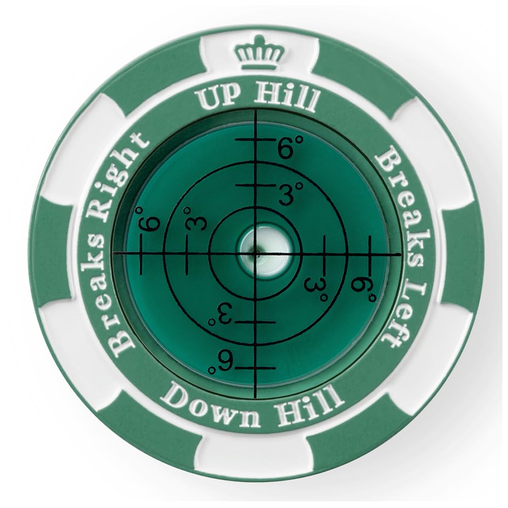 SlopeMaster ProGreen Reader - High Precision Golf Ball Marker, Green Reading Aid, Golf Accessories for Men and Women (Green and Dark Green)