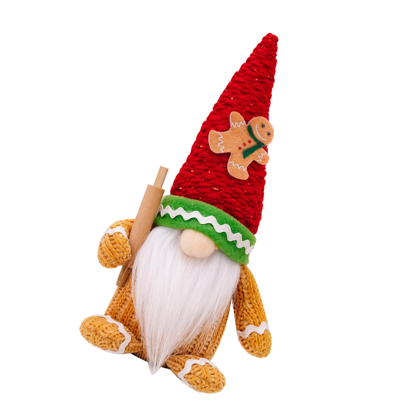 Elnwnnkc Holiday Gingerbreads Ornament Gingerbreads Gnomes Plush Dolls Charm for Christmas Delicate Holiday Display Ornament