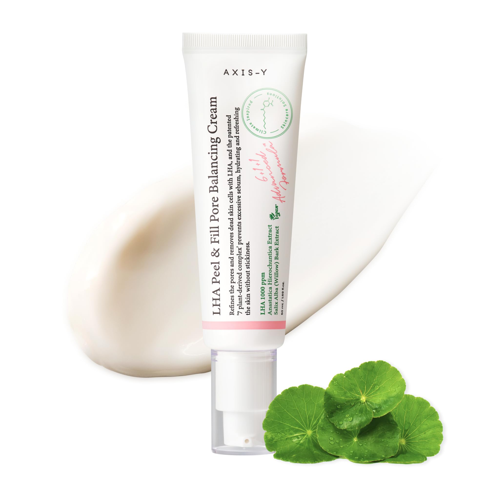 AXIS-Y LHA Peel & Fill Pore Balancing Cream - Blackhead Remover & Pore Minimizer for Face - Vegan Korean Skin Care Face Moisturizer Cream for All Skin Types
