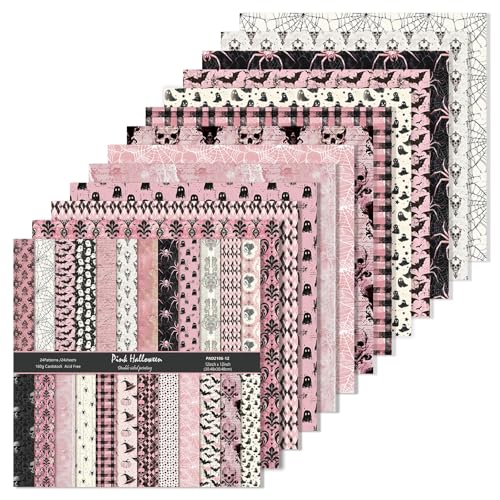 Papier scrapbooking Halloween 30x30 cm double face pour vos albums photo créatifs