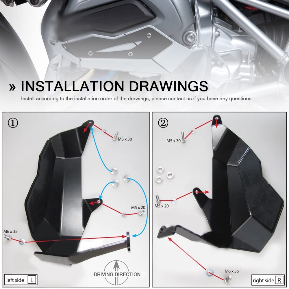 Protezioni Laterali Motore Moto BMW R1200 - 2 Pezzi In ABS Antiurto E Resistente Al Calore - Foto 11