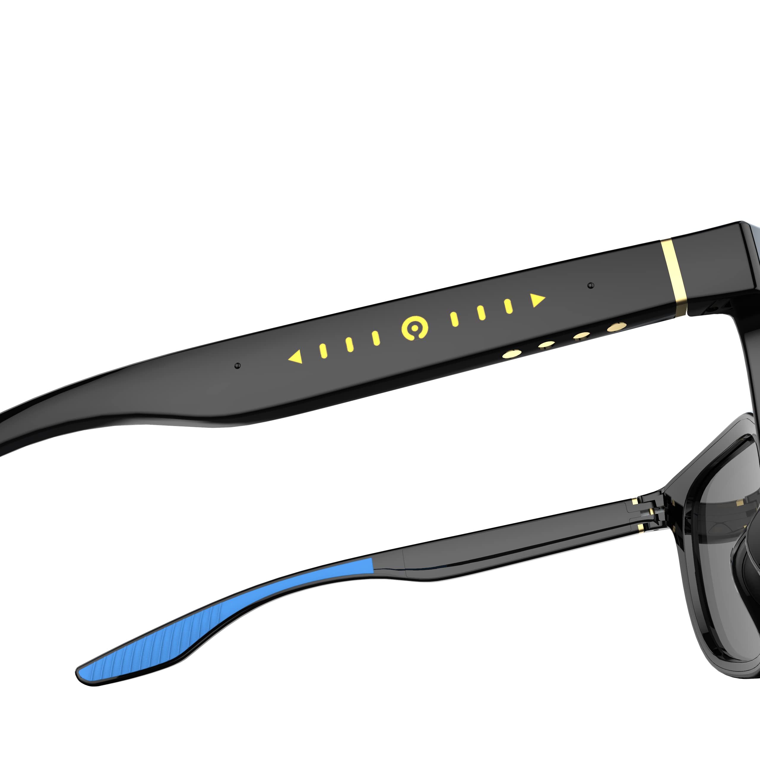Wicue VR-3039 Occhiali da sole E-Touch, lenti elettroniche fotocromatiche istantanee e polarizzate, protezione UV, design classico, unisex, regolazione luminosità tramite comando touch, nero