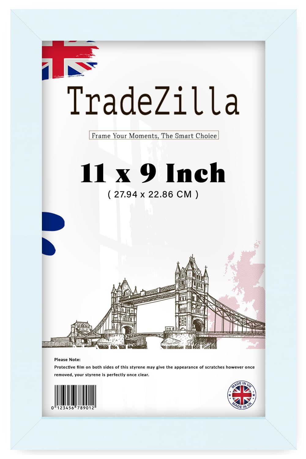 TradeZilla | MDF Wood Picture Frame (27.94 x 22.86 CM) Wall Gallery Poster Frame for Art, Home Décor, Engineered Wood, Hanging Hooks for Easy Mounting [ White ]