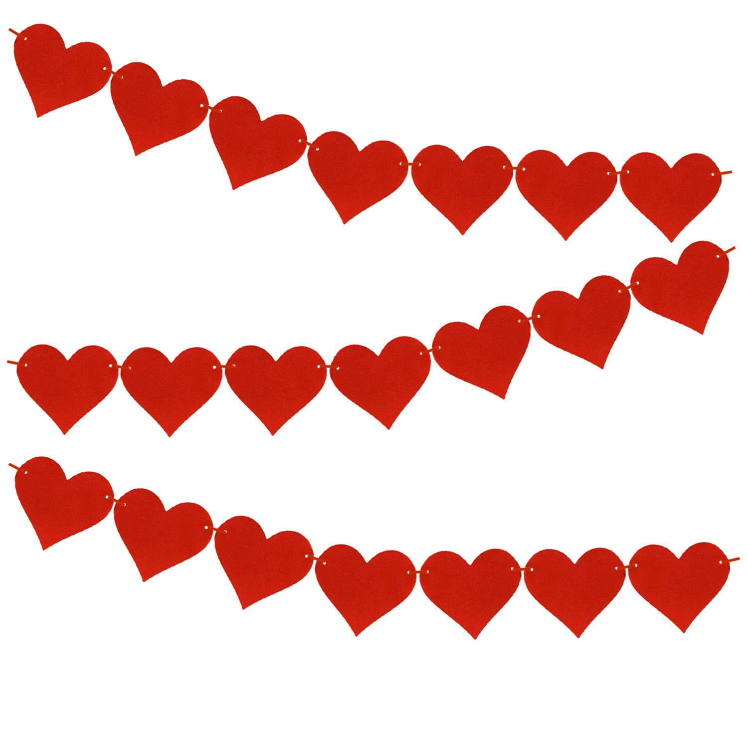 6 stuks Valentijnsdag hangende slinger, Valentijnsdag hart