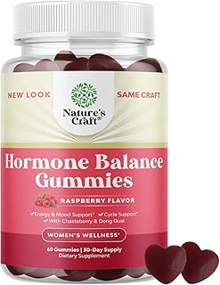 Hormone Balance for Women of All Ages - PMS Gummies and Cycle Support Supplements for Women with Vitamin B6 and Dong Quai Gummy Vitamin - Menopause Relief Mood Support Supplement PMS Support for Women