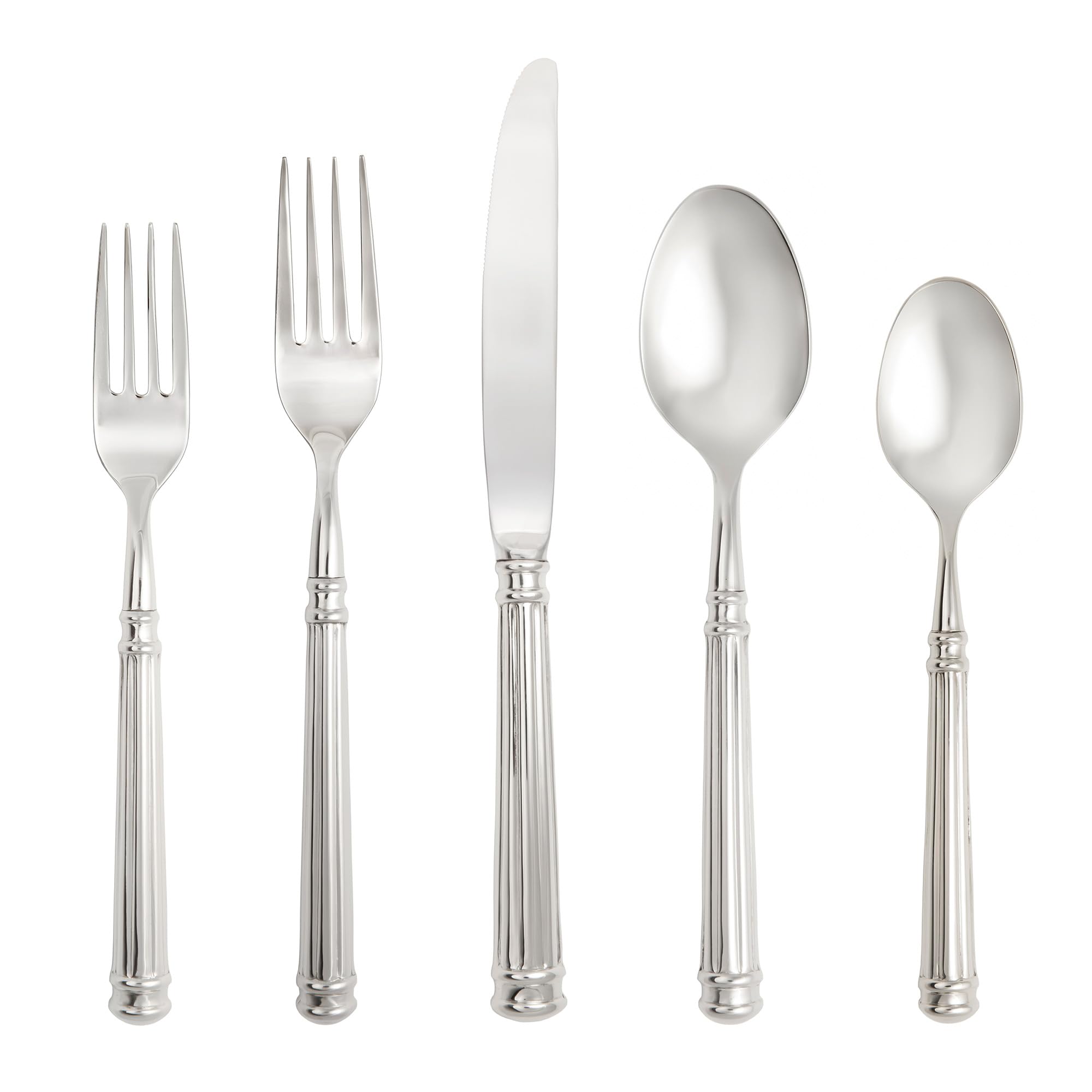 Fortessa Nyssa 18/10 Stainless Steel Hollow Handle Flatware 5 Piece Place Setting, Service for 1 — Amazon image 6