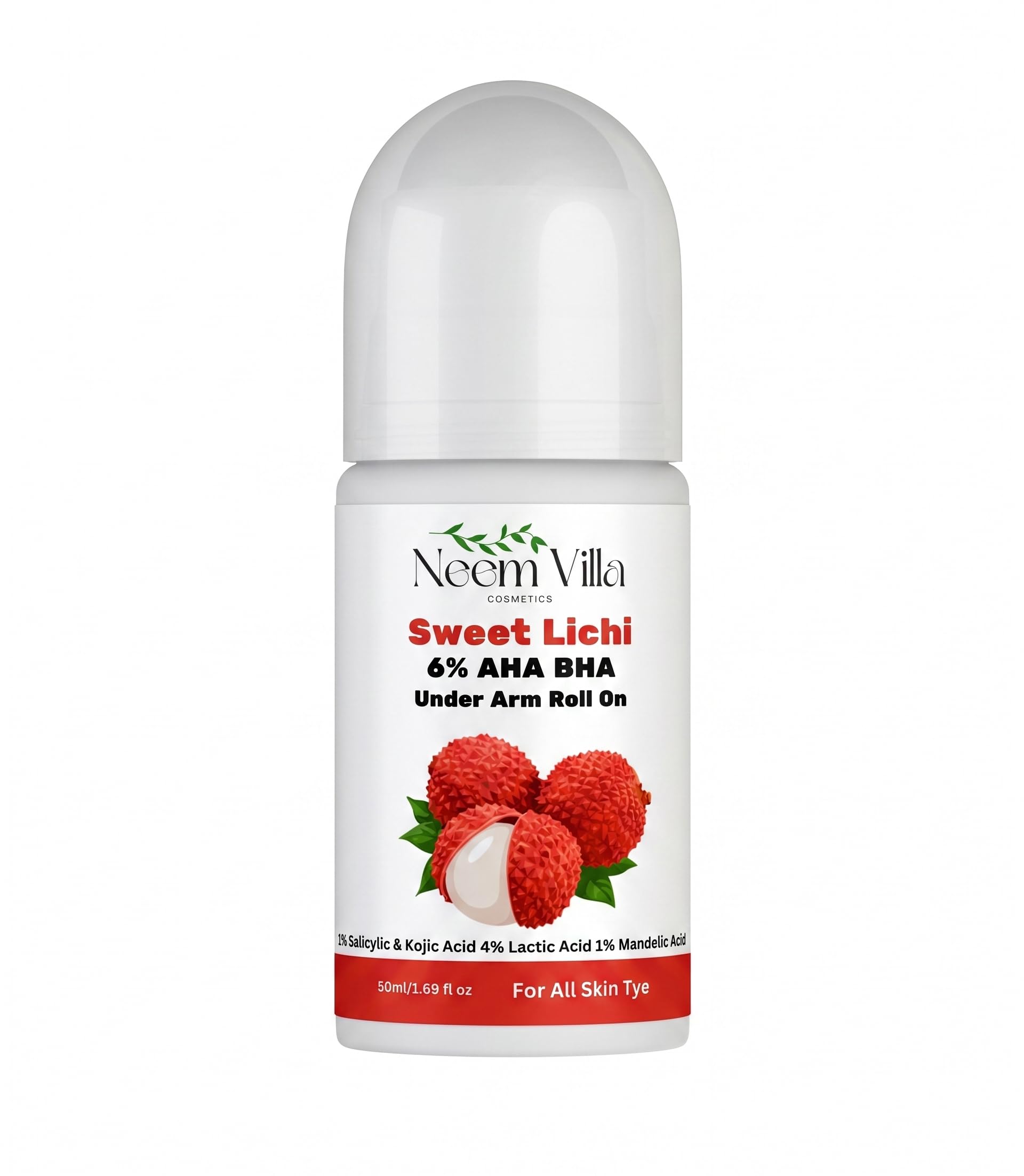 Neem Villa Clear Aura Natural Deodorant Roll On for Women & Men | Long Lasting Underarm Odour Protection | Skin Friendly, Non-Sticky Daily Roll On | Fresh Underarm Care with Refreshing Frosty Flor Fragrance | 50ml (Pack of 1)-image-20