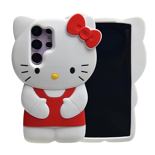 MONEHOYSY Cartoon Case for Samsung Galaxy S24 6.2", Fashion Cute 3D Cute Kitty Kawaii Soft Silicone Animal tective Gel Shockof Gel Back Cover for Kids Women Girls Boys (Kitty-3, S24 6.2") - S24 6.2" - Kitty-3