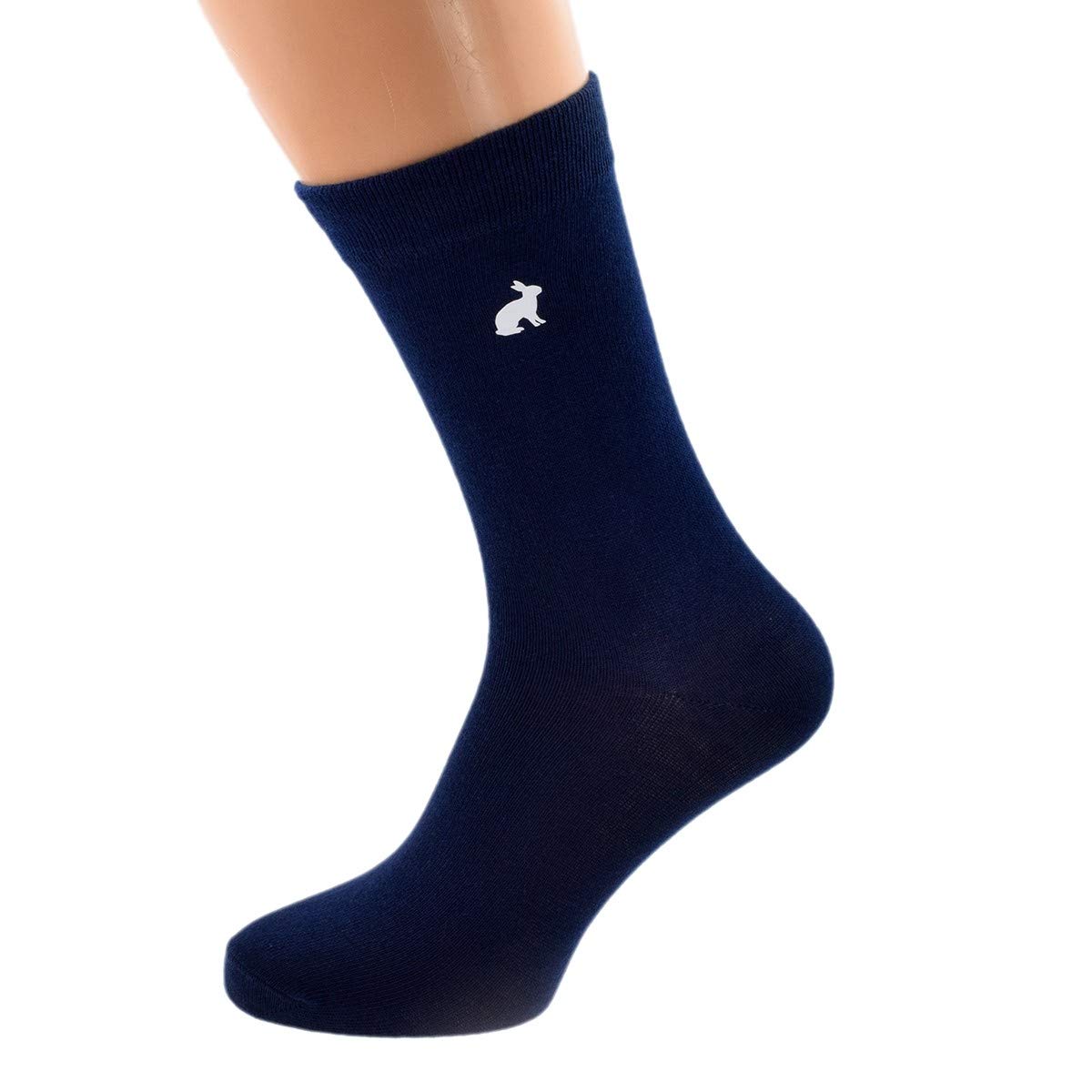 Gtr-Prestige Giftware Men's Navy Blue Contemporary Rabbit Design Socks Uk Size 5-12 In (Navy Blue)