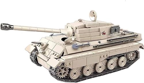 Miniatura 2 de General Jim's Bloques de construcción militares de la Segunda Guerra Mundial alemán Rey Tigre Panzer VI Bloques de construcción de bloques de