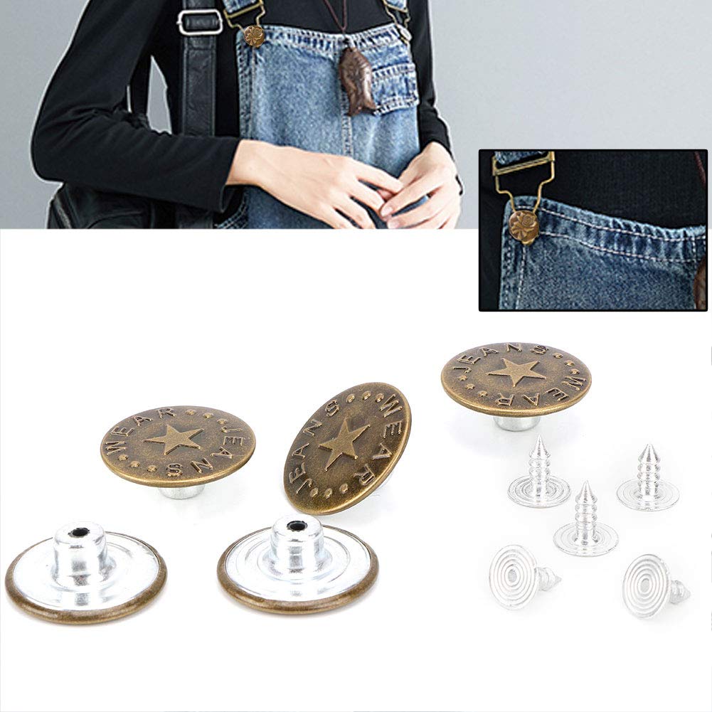 Boutons Pression Métal Pour Jeans - Vieux Bronzé - 20 Sets De 14 Mm - Neuf - Fabriqué En France
