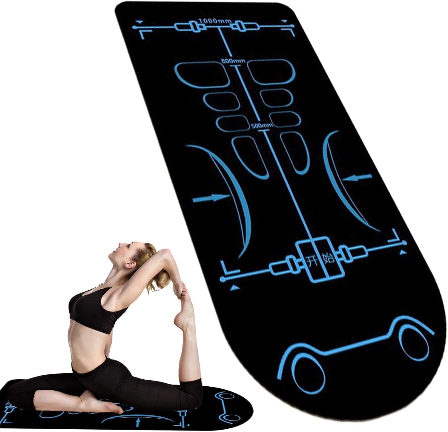 Professional Abdominal Wheel Training Mat with Positioning Guidelines – High-Density PU Foam Exercise Pad, Non-Slip & Shock Absorbent Workout Mat for Core Training, Yoga, and Home Gym [Pack OF 1 ]-image-10