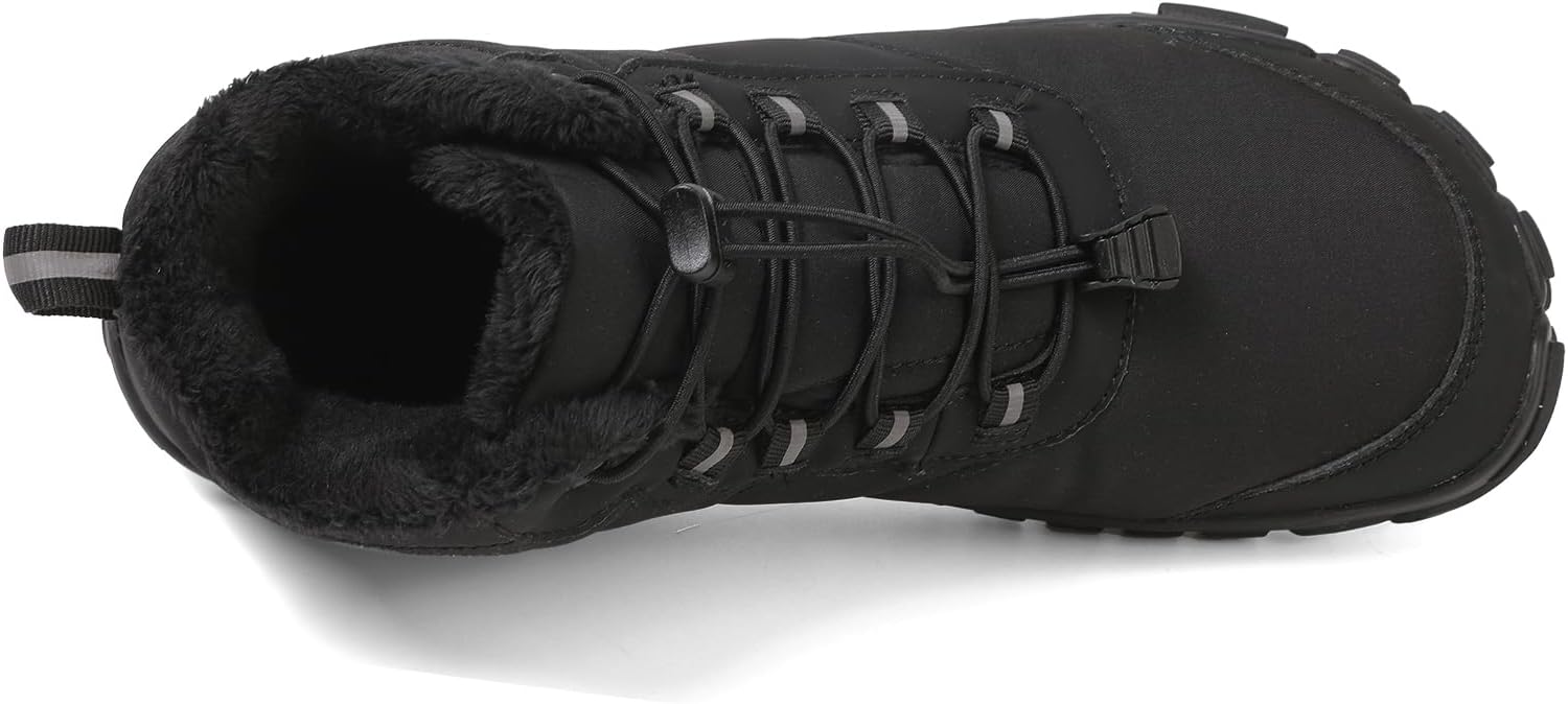 Snow Boots for Women Men Warm Zero Drop Snow Boot Comfortable Wide Toe Non-Slip Boots Fashion Waterproof Hike Sarefoot Shoes Soft Barefoot Shoes for Hiking Walking Outdoor