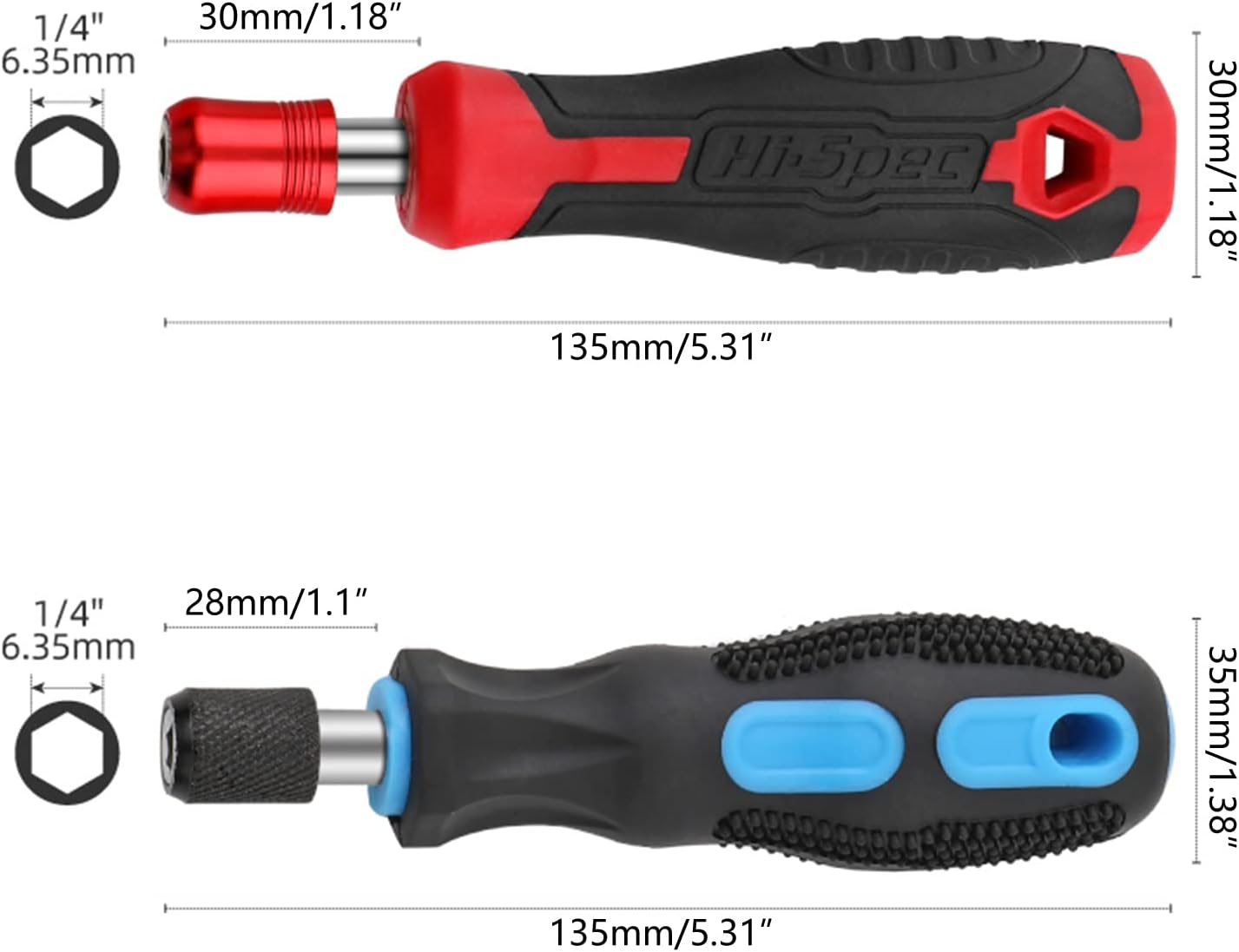 1/4'' Screwdriver Handle Magnetic Screw Driver Bits Holder Self-Locking Adapter Socket For Screwdriver Bits Wrench Screwdriver Bit Handle For 1/4'' 6.35mm Electric Screwdriver Bit Handle Screw
