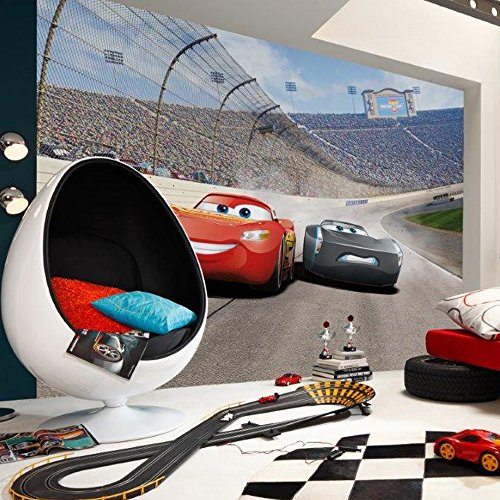 Komar Disney Fototapete | CARS 3 CURVE | 368 x 254 cm | Tapete, Wand...