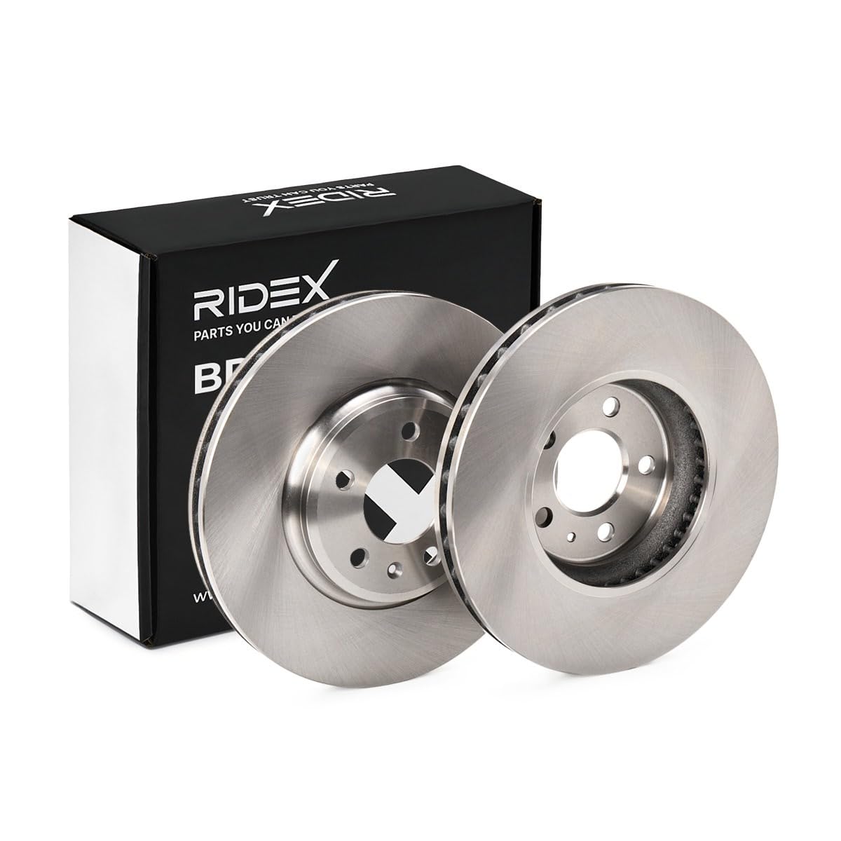 RIDEX 82B0411 2x Disco de freno Delantero sin tornillos Compatible con AUDI A4 B8 Avant 8K5