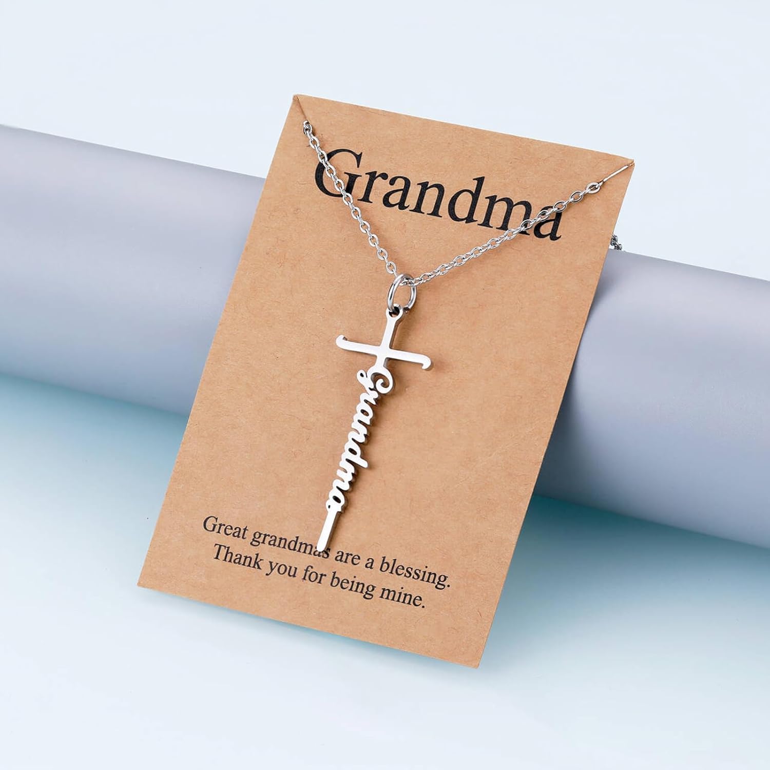 Lcbulu Christmas Gifts for Grandma - Religious Christian Cross Pendant Necklace, Mother's Day Birthday Gift for Grandma - Image 4