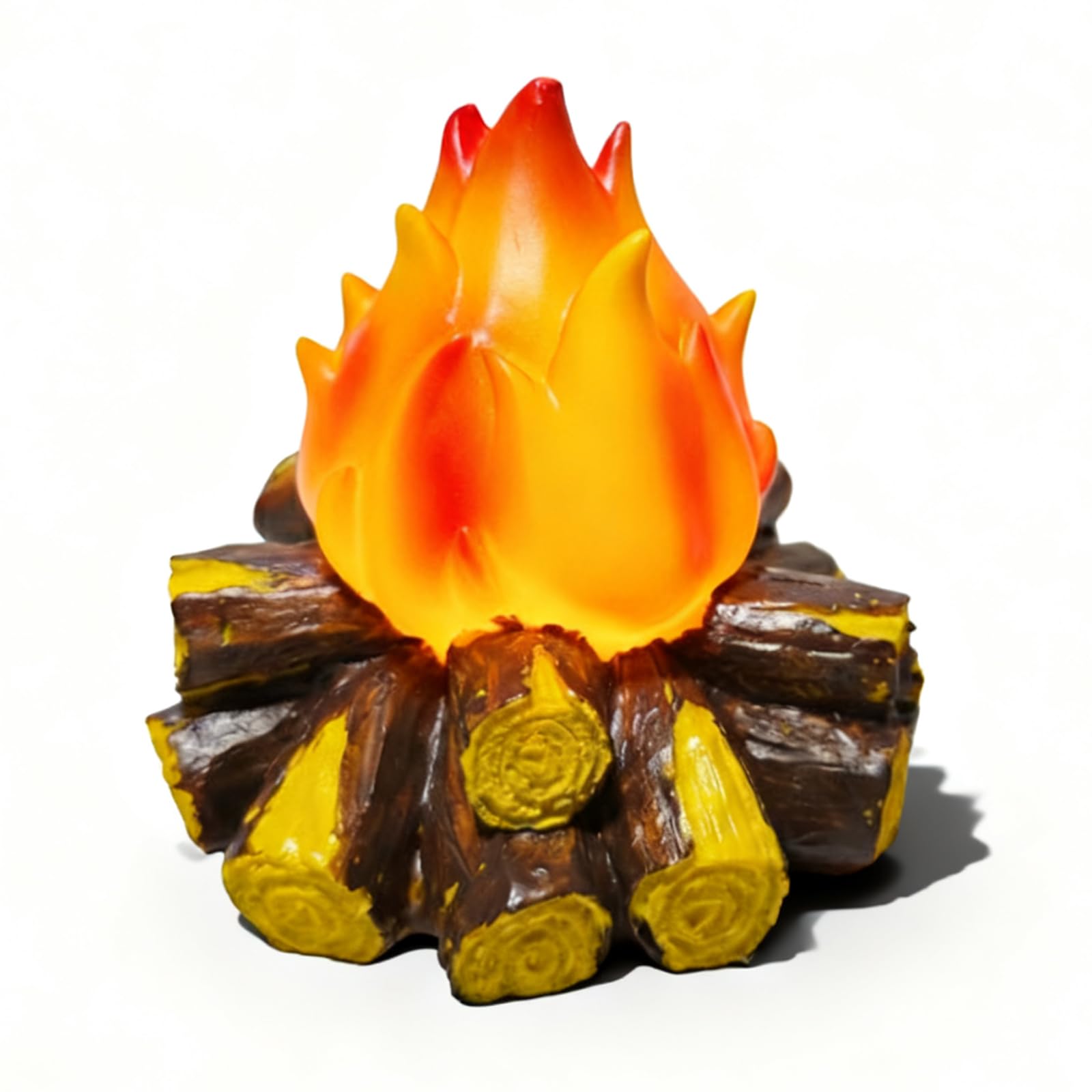 3D Künstliches Lagerfeuer-Nachtlicht, realistische LED-Flamme, Brennholzlampe, flammenlose batteriebetriebene Feuerstelle für Inneneinrichtung, Camping, Party, Halloween und