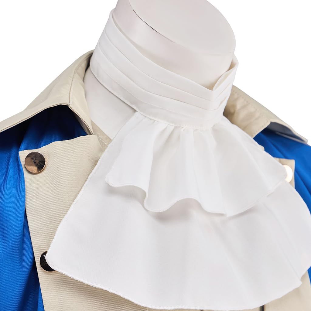 Men's Musical Hamilton Cosplay George Washington Regency Costume Blue Tailcoat Military Colonial Uniform - Image 6