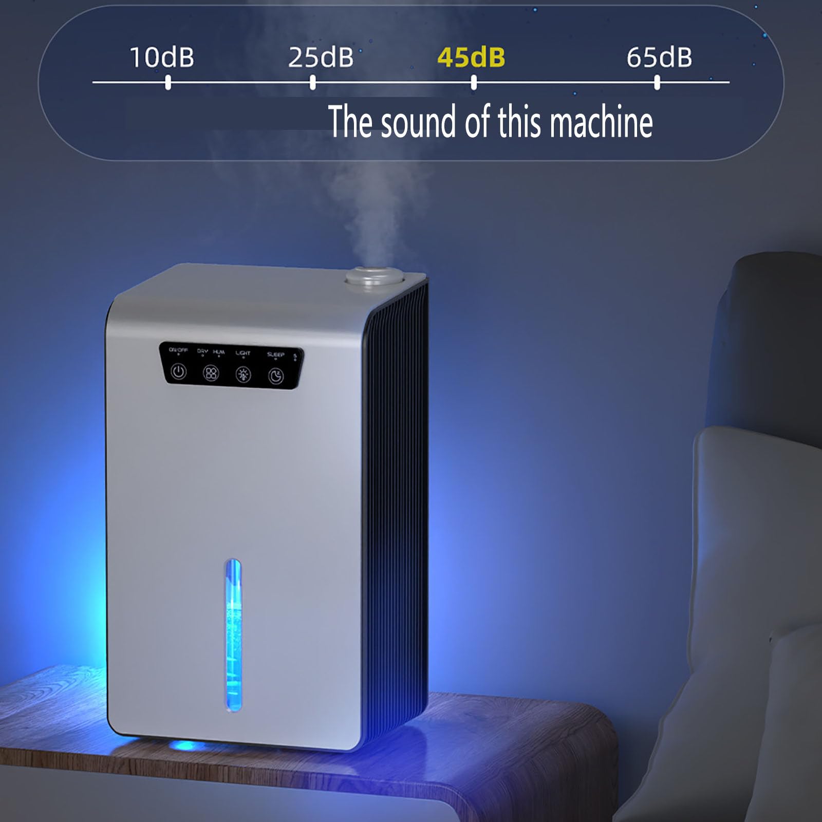 Deumidificatore domestico con serbatoio d'acqua da 3500 ml, display a LED, due modalità di funzionamento, spegnimento automatico