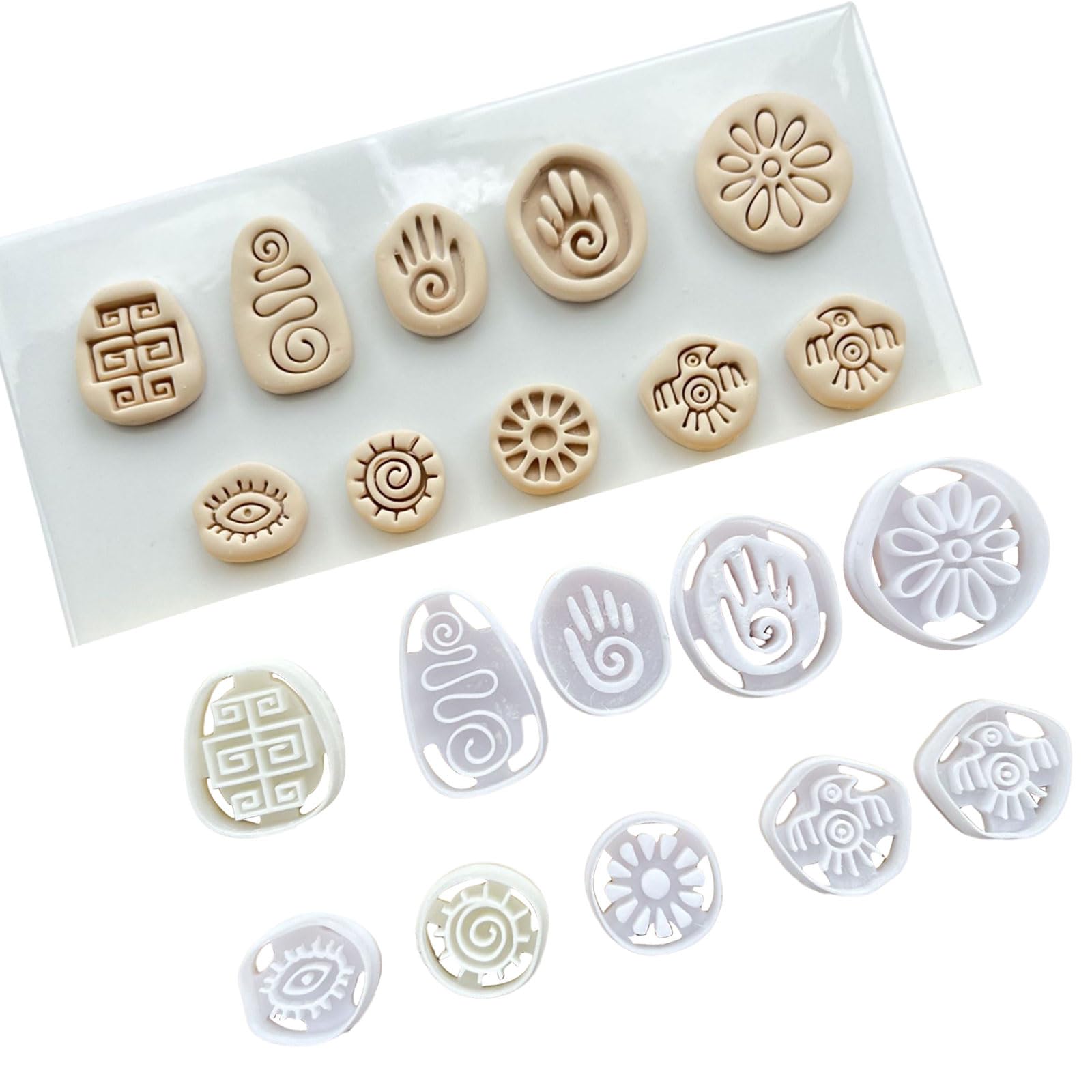 HZBB Crafting Clay Cutter Molds for Beginner Keychain Jewelry Making Earring Making Mold Jewelry Molds for Earrings Pendant Clay Cutter Earring