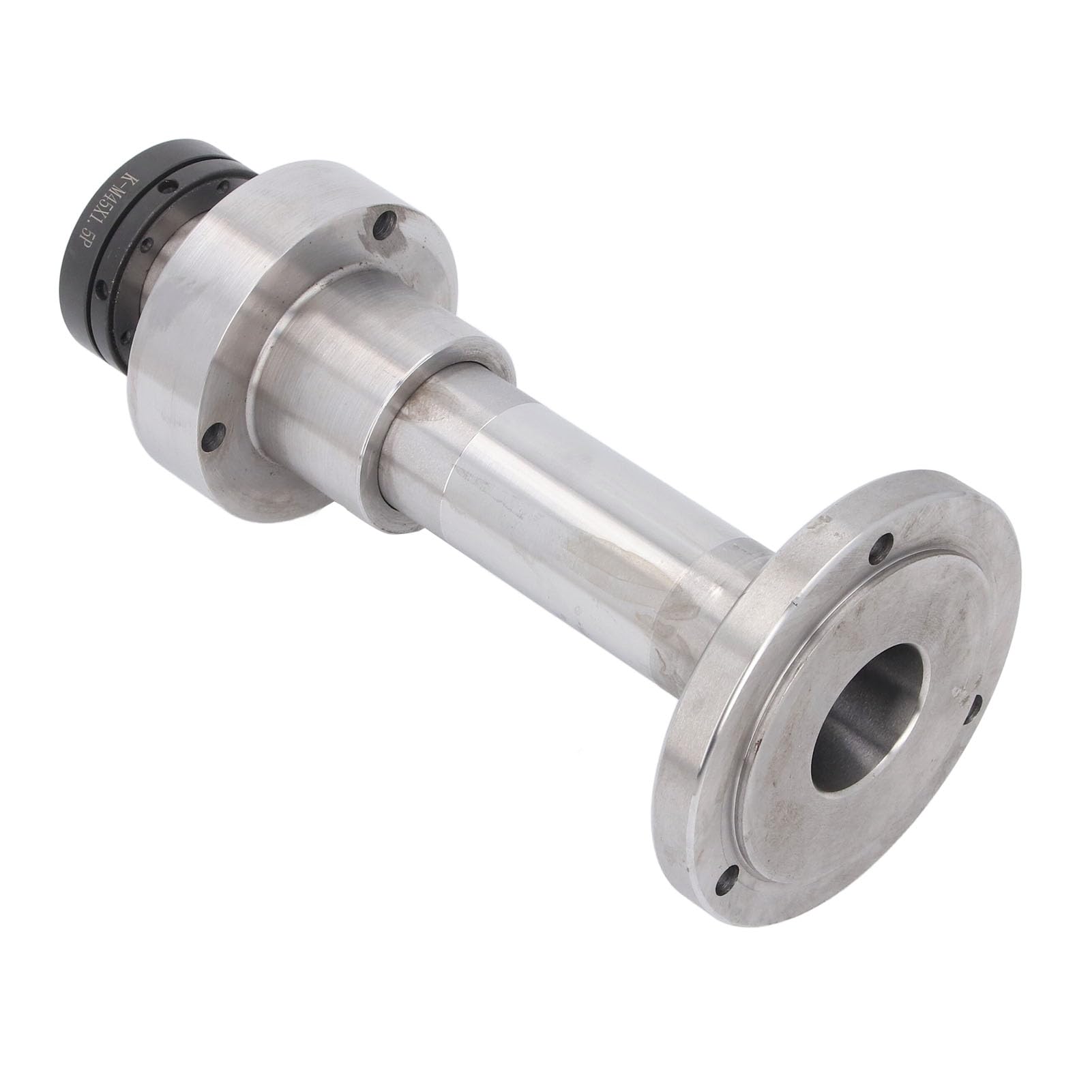 Wakects Wrzeciono Tokarki Nr 45 Stalowe Wrzeciono z Podwójnym Uchwytem 275 Mm Część Zamienna z Dwiema Nakrętkami Blokującymi do Modyfikacji Mini Tokarki do WM 210 MX 210 8x16 220x400 220x600