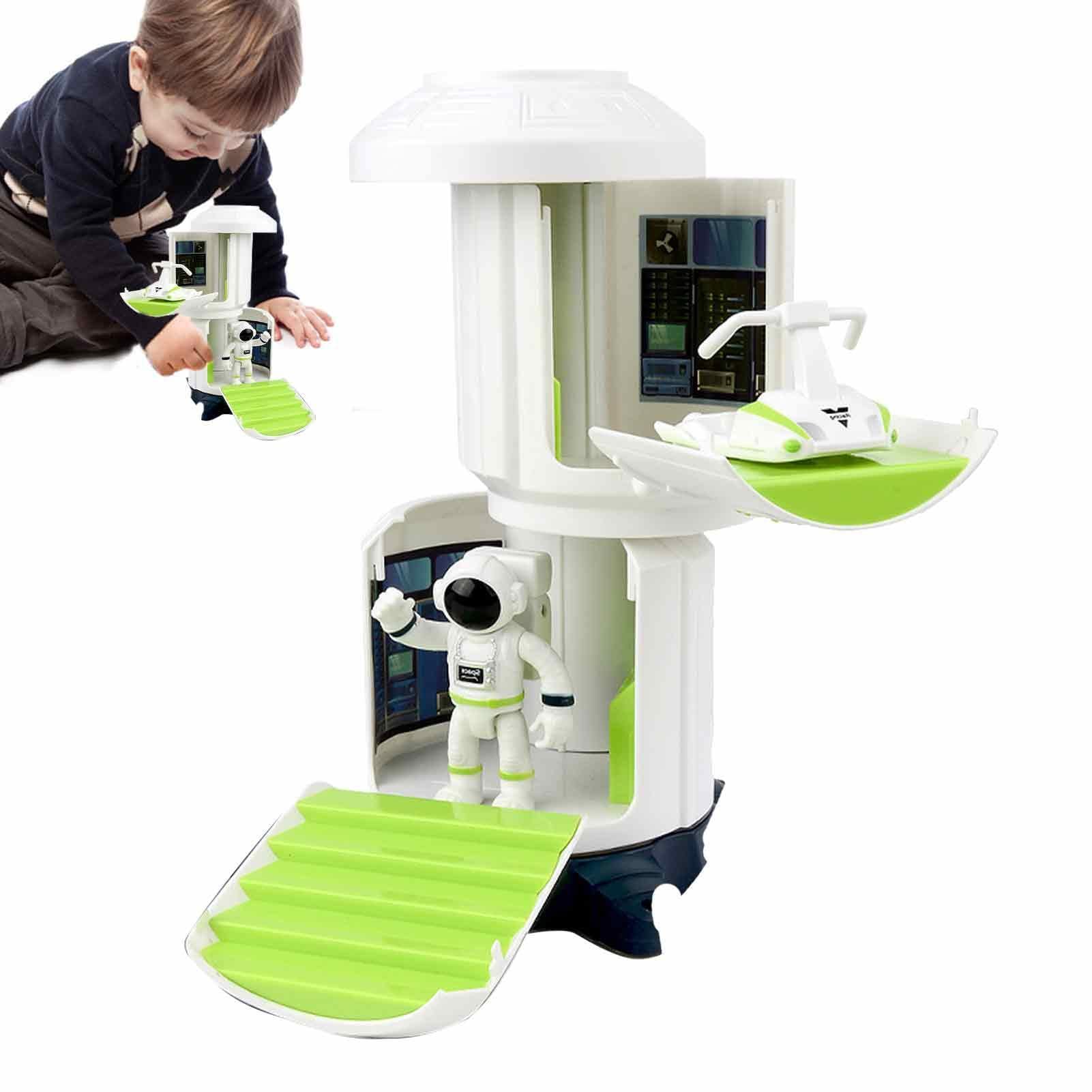 Razzo Spaziale Giocattolo per Bambini, Giocattoli per Lo Spazio Cosmico Lanciarazzi Giocattoli per Astronauti Nave Spaziale Giocattolo per Astronauta con Suono Leggero Regalo di Gioco