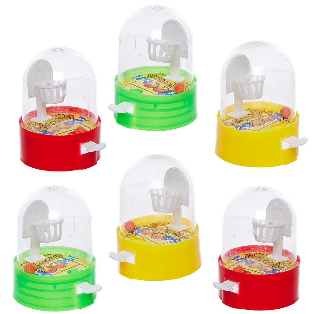 Baker Ross VC192 Mini koszykówka - zestaw 6 sztuk, kieszonkowa koszykówka zręcznościowa
