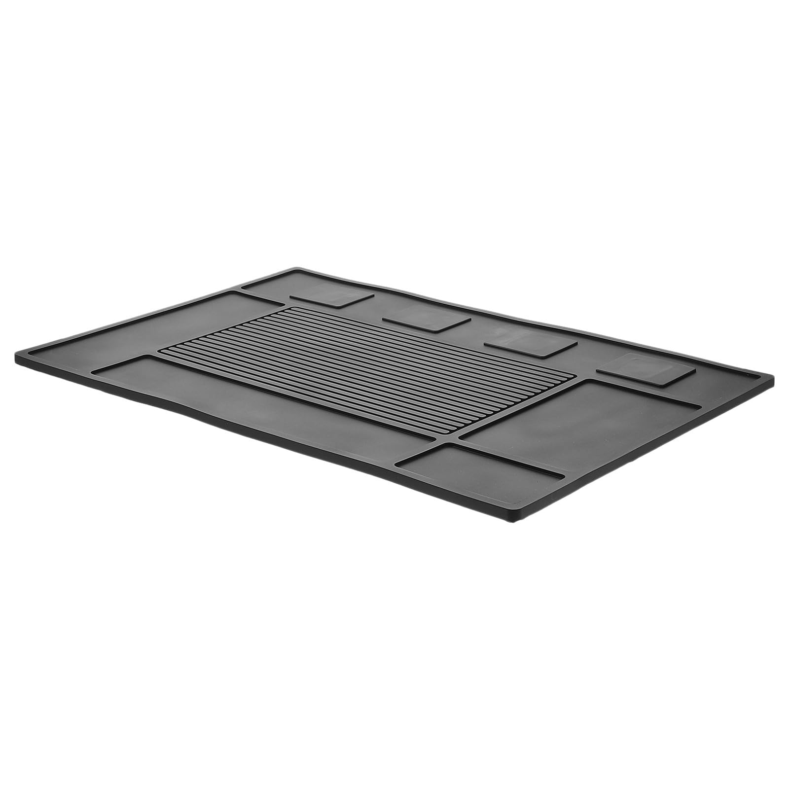 PATKAW Tappetino Magnetico in Silicone per Postazione da Organizer Porta Tosatrice Antiscivolo per Strumenti da Salone Superficie Liscia Facile da Pulire Compatto per
