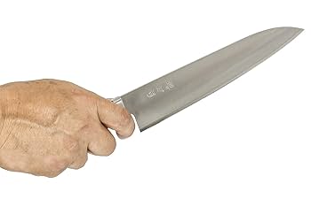 Amazon｜堺刀司 牛刀包丁 シルバー 180mm 本割込 ゴールド 牛刀